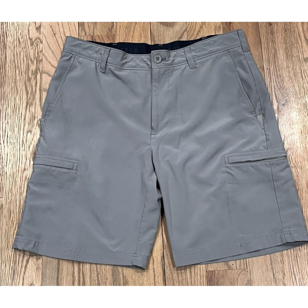 IZOD Golf Shorts Mens 32 Gray Performance Stretch Cargo Athletic Casual
